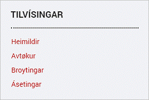 Tilvisingar